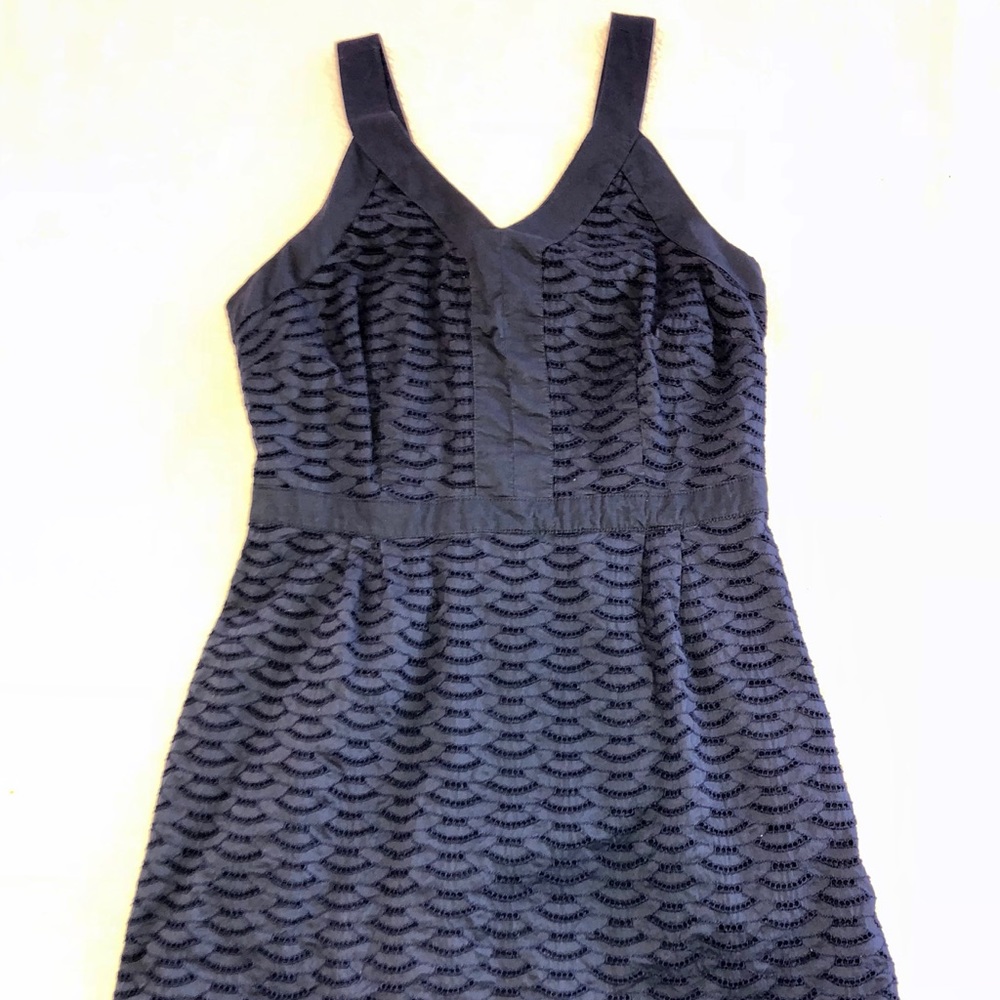 Old Navy Dress - Navy Blue Textured Sleeveless 8